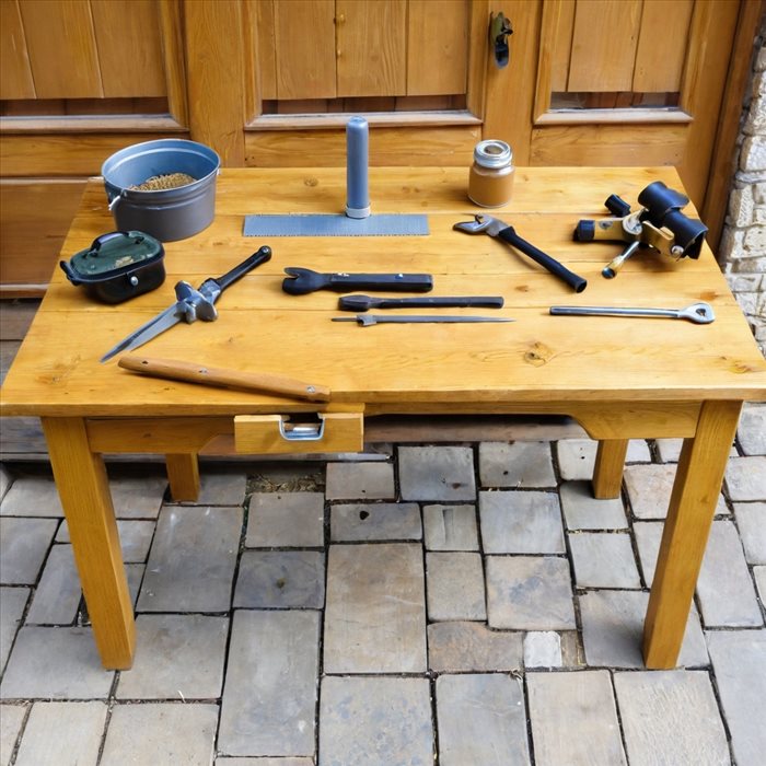 Rénover une Table en Chêne Vernie
