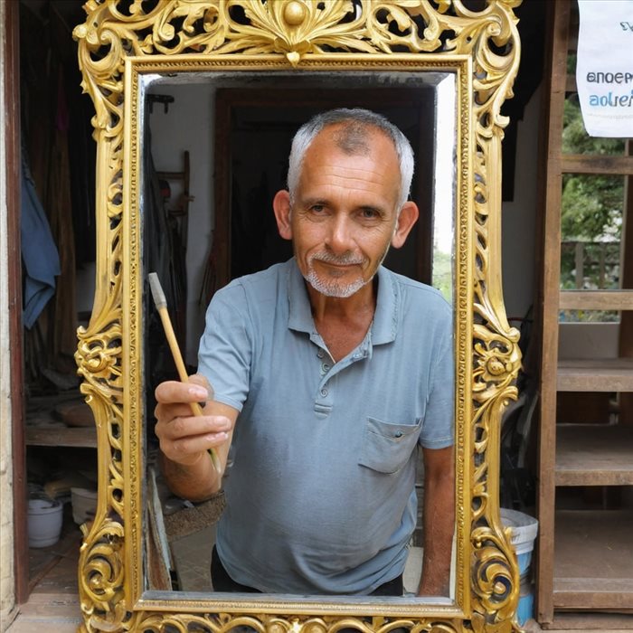 Restauration du Cadre d'un Miroir Ancien