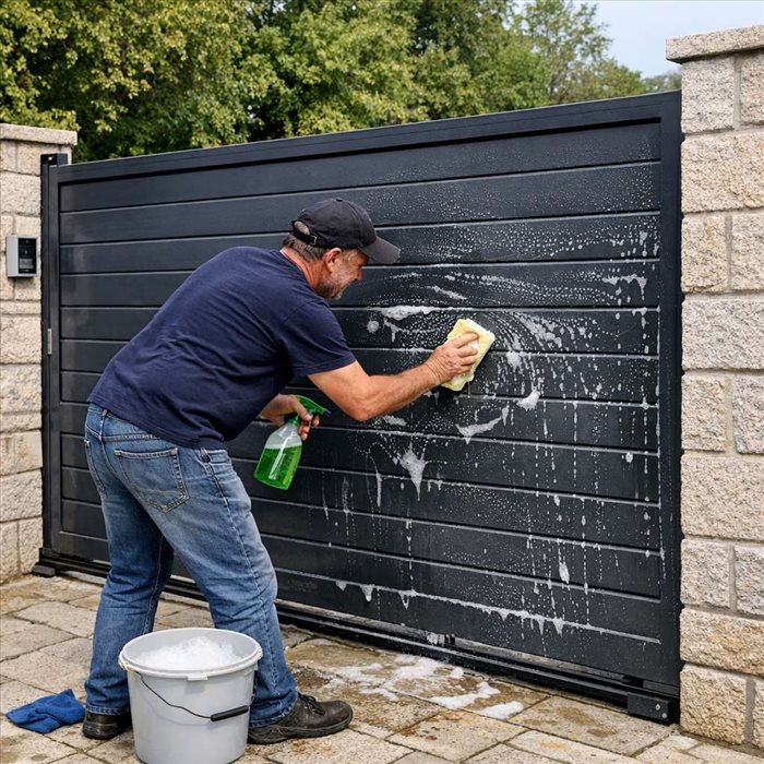 Entretien portail coulissant en aluminium
