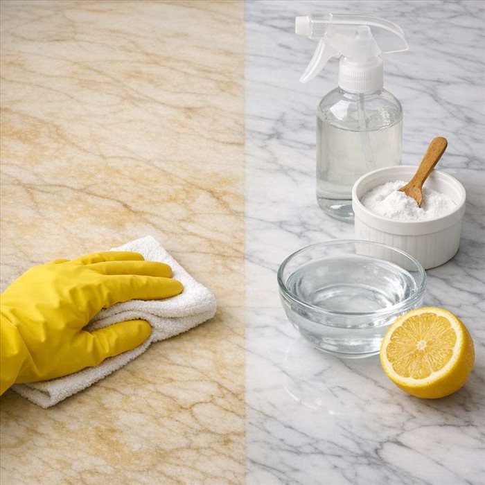Comment nettoyer du marbre jauni sans l’abîmer ?|Guide simple