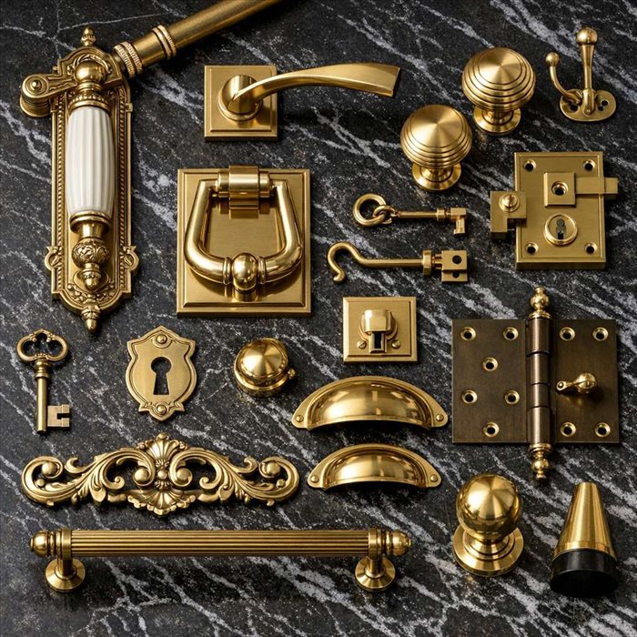 Quincaillerie haut de gamme en laiton : L'élégance du détail architectural