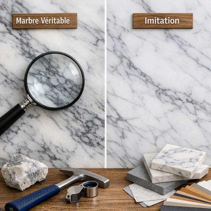 Marbre véritable ou imitation : le reconnaître facilement