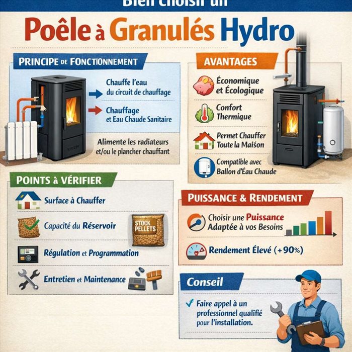 Bien choisir un poêle à granulés hydro : Guide d’achat