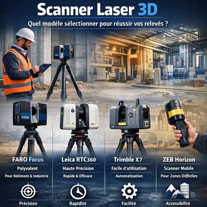 Scanner laser 3D : quel modèle sélectionner pour réussir vos relevés ?
