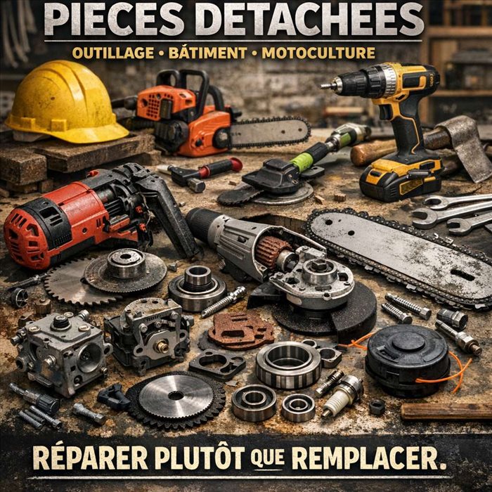 Pièces détachées pour outillage professionnel, bâtiment et motoculture : réparer plutôt que remplacer