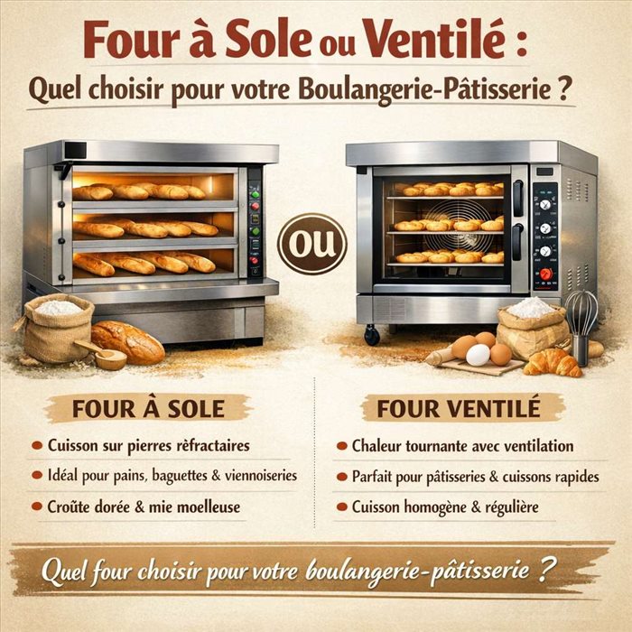 Four à sole ou ventilé : lequel choisir pour boulangerie ?